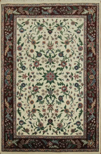 Elegant Floral Kashan Oriental Area Rug 6x9