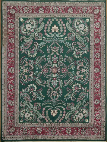 Intricate Green Agra Oriental Area Rug 9x12