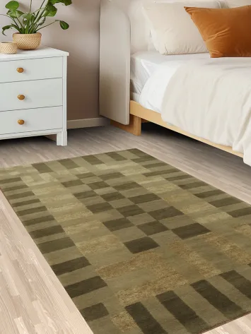 Contemporary Earth-Toned Nepalese Oriental Rug 3x5