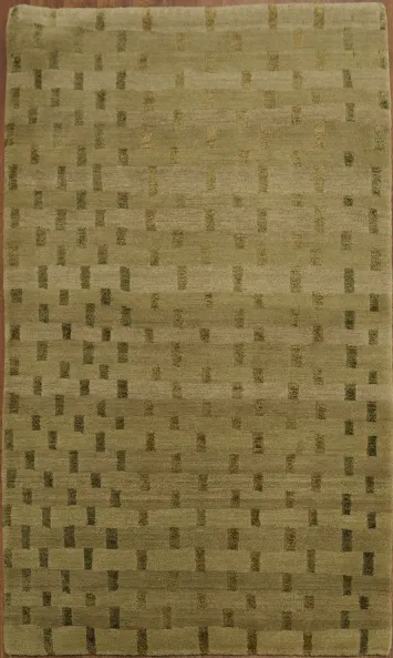Modern Olive Green Nepalese Oriental Rug 3x5