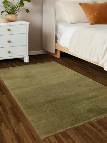 Elegant Olive Green Nepalese Oriental Rug 3x5