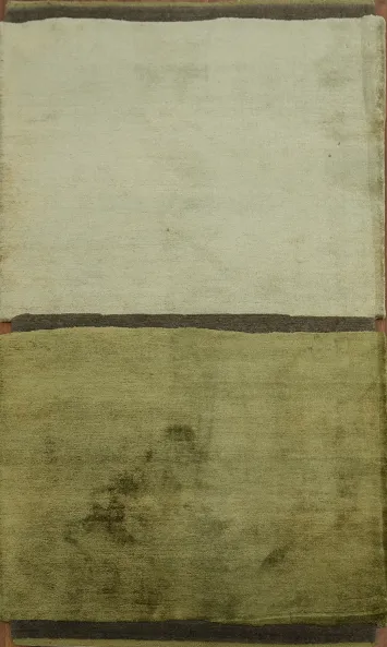 Elegant Subdued Green Nepalese Oriental Rug 3x5