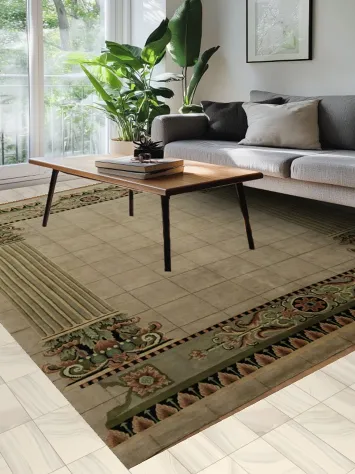 Art Deco Design Oriental Area Rug 8x10