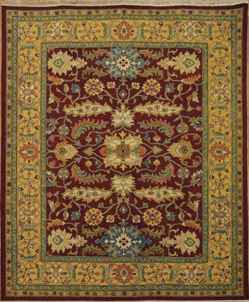 Luxurious Burgundy Sumak Oriental Area Rug 8x10