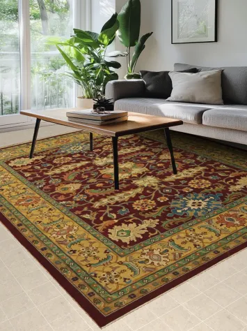 Luxurious Burgundy Sumak Oriental Area Rug 8x10