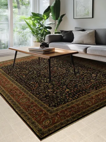 Luxurious Vegetable Dye Sarouk Persian Area Rug 8x10