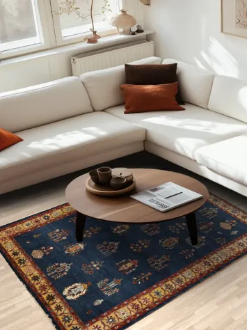 Fine Zolanvari Vegetable Dye Gabbeh Qashqai Persian Rug 5x7