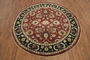 Round Wool Ziegler Oriental Area Rug 8x8