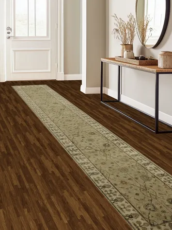 Elegant Traditional Floral Green Ziegler Runner Rug 2x16