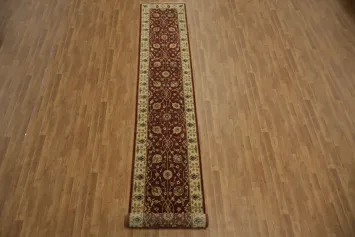 Rust Red and Beige Persian-Style Ziegler Long Runner 3x16