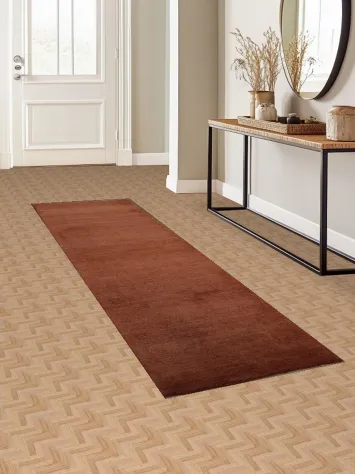 Luxurious Terracotta Thick Plush Gabbeh Persian Runner Rug 3x10