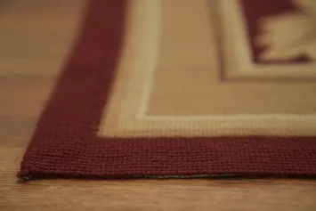 Intricate Border Design: Sophisticated Aubusson Tapestries Area Rug 10x14