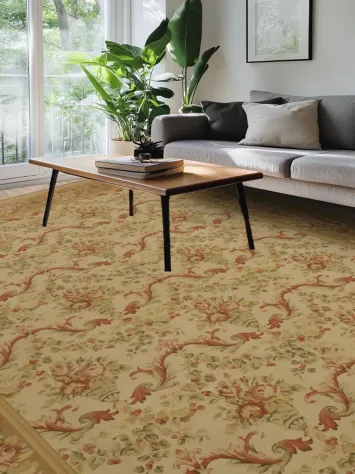 Intricate Floral Aubusson Tapestry Chinese Large Rug 10x14