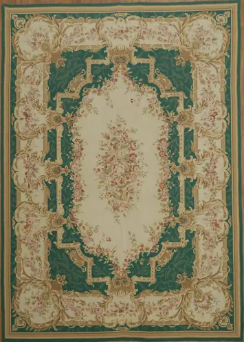 Classic Baroque Floral Aubusson Tapestry Chinese Large Rug 10x14