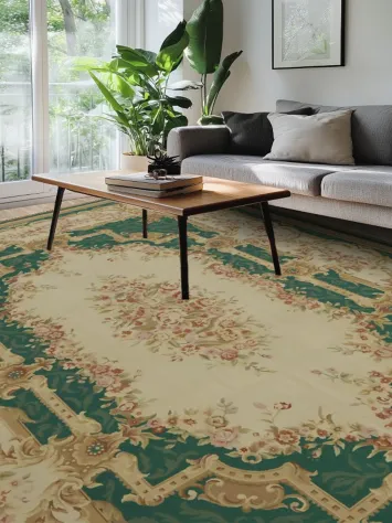 Classic Baroque Floral Aubusson Tapestry Chinese Large Rug 10x14