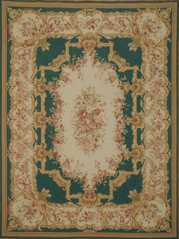 Regal Charm with Luxurious Floral Patterns Chinese Area Rug 9x12