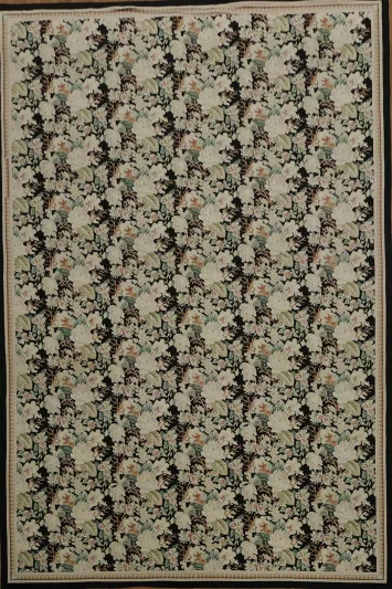 Elegant Floral-Patterned Aubusson Tapestry Chinese Large Rug 12x18