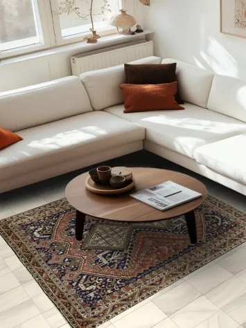 Tribal Animal Pictorial Vegetables Dye Persian Sirjan Afshar Rug 5x6