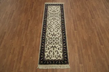 Exquisite Handcrafted Rug with Rich Patterned Border Design Runner 2x8