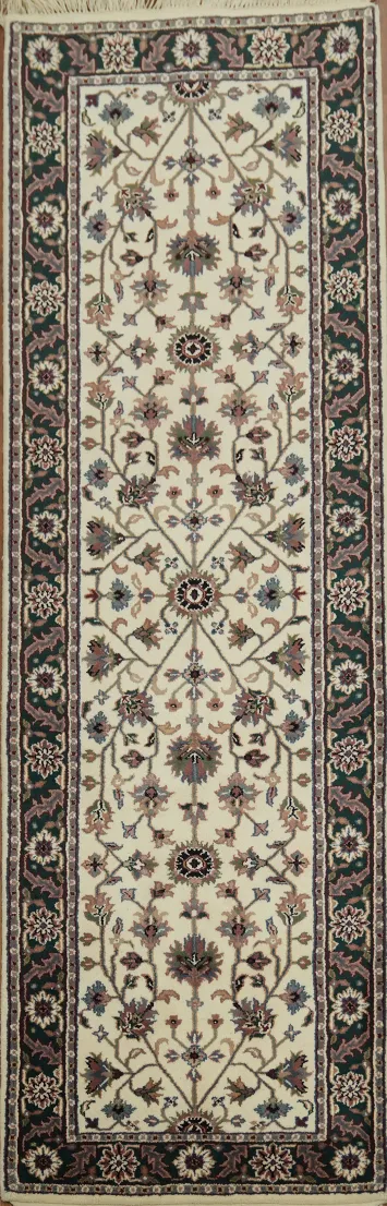 Handcrafted Persian Runner with Beautiful Floral Embellishments Rug 3x8