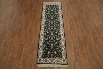 Classic Dark-Colored Oriental Runner Rug with Artistic Patterns 3x8