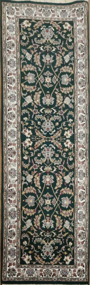 Exquisite Oriental Rug with Detailed Motifs and Elegant Border Runner 2x8