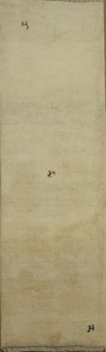 Neutral Tone Rug Adorned with Minimalist Motifs Runner 3x9