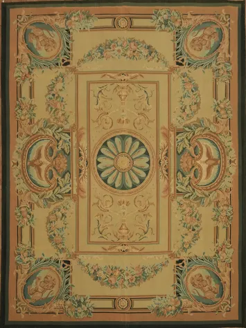 Decorative Aubusson Tapestry Chinese Area Rug 9x12