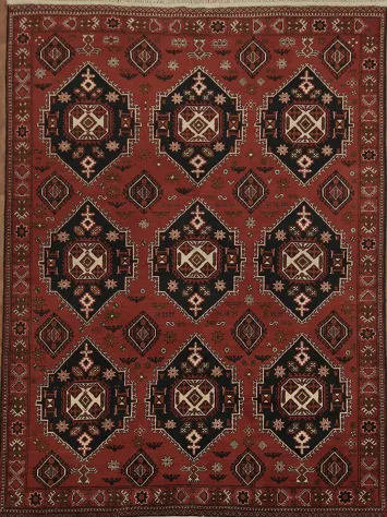 Premium Quality Afghan Vintage Look Rug with Bold Patterns 8x11