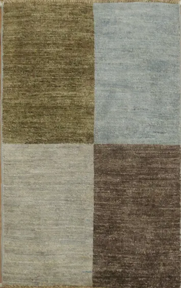 Elegant Patchwork Natural Tones Rug for Modern Interiors 2x3