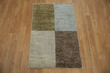 Elegant Patchwork Natural Tones Rug for Modern Interiors 2x3