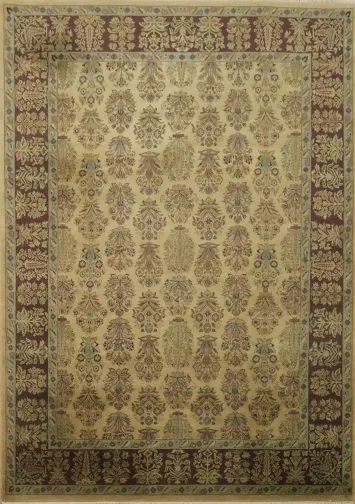 Decorative Oriental Floral Wool Agra Area Rug 8x11