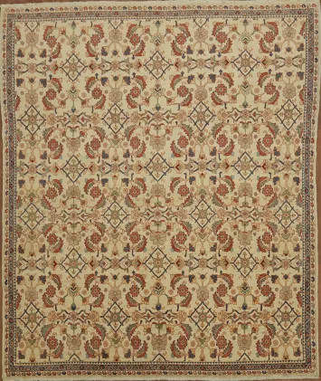 New Vegetables Dye All-Over Geometric Persian Wool Malayer Area Rug 8x10