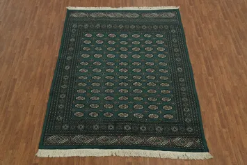 New Vegetables Dye Geometric Bokhara Wool Area Rug 8x10