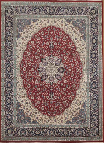 New Vegetables Dye Persian Floral Wool Kashan Area Rug 9x12
