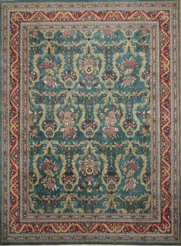 Tradition Vegetables Dye Allover Green Oriental Agra Area Rug 9x12