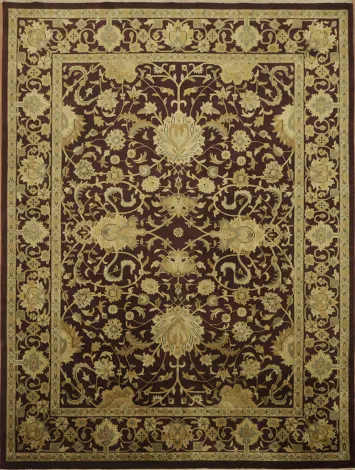Luxury Traditional Design Wool Agra Area Rug 9x12