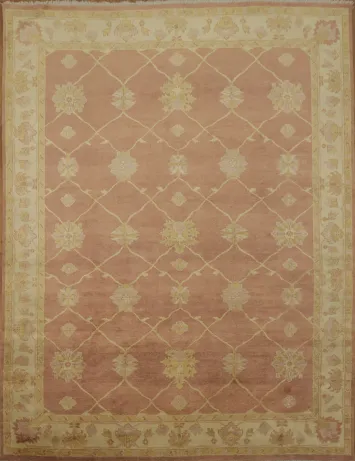 Vegetable-Dye Oushak Oriental Wool Area Rug 9x12
