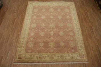 Vegetable-Dye Oushak Oriental Wool Area Rug 9x12