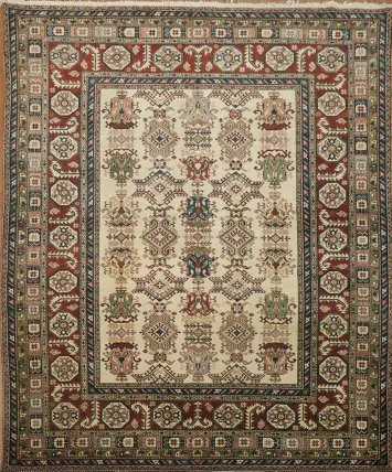 Oriental Design Kazak Wool Area Rug 9x11