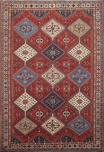 Luxury Vegetable Dye Yalameh Persian Area Rug 7x10