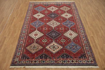 Luxury Vegetable Dye Yalameh Persian Area Rug 7x10