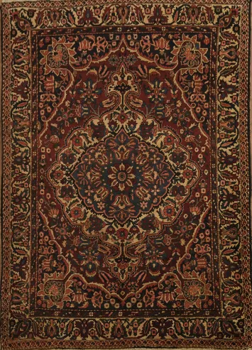 Exquisite Persian Bakhtiari Floral Area Rug 7x10