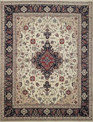Heriz Oriental Geometric Wool Area Rug 8x11