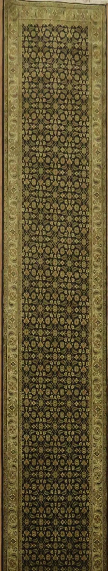 Decorative Oriental Wool Tabriz Runner Rug 2x14