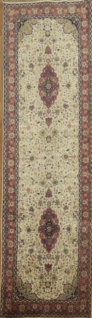 Traditional Wool Kashan Runner Rug Oriental 3x9