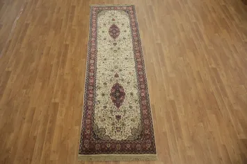 Traditional Wool Kashan Runner Rug Oriental 3x9