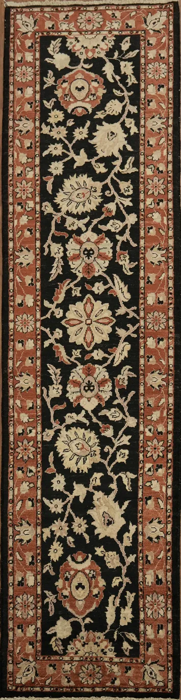 Exquisite Black Ziegler Oriental Runner Rug 3x10