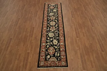 Exquisite Black Ziegler Oriental Runner Rug 3x10