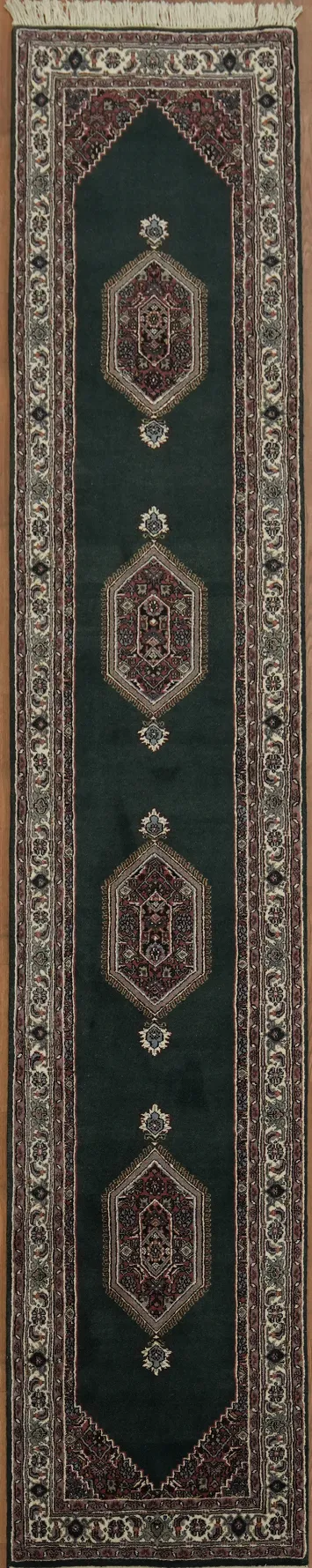 Elegant Dark Green Bidjar Oriental Runner Rug 2x12